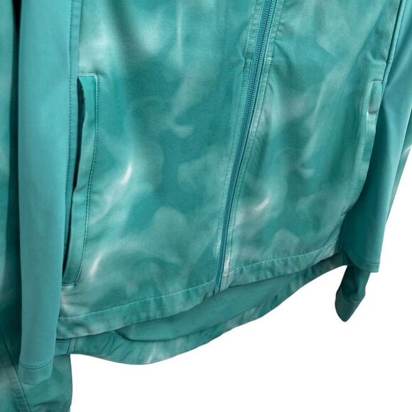 Athleta Run With It Jacket Sandstorm Print Mint Green Sherbet Size Small - Picture 9 of 14